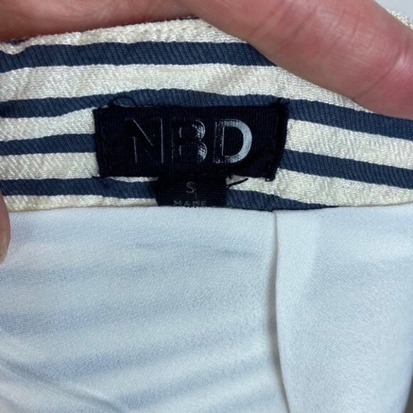 Revolve NBD High Rise Striped Shorts Size Small Another Night‎ Ruffle Retro Boho - Picture 5 of 8